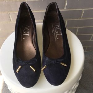 AGL Dark Blue suede shoes